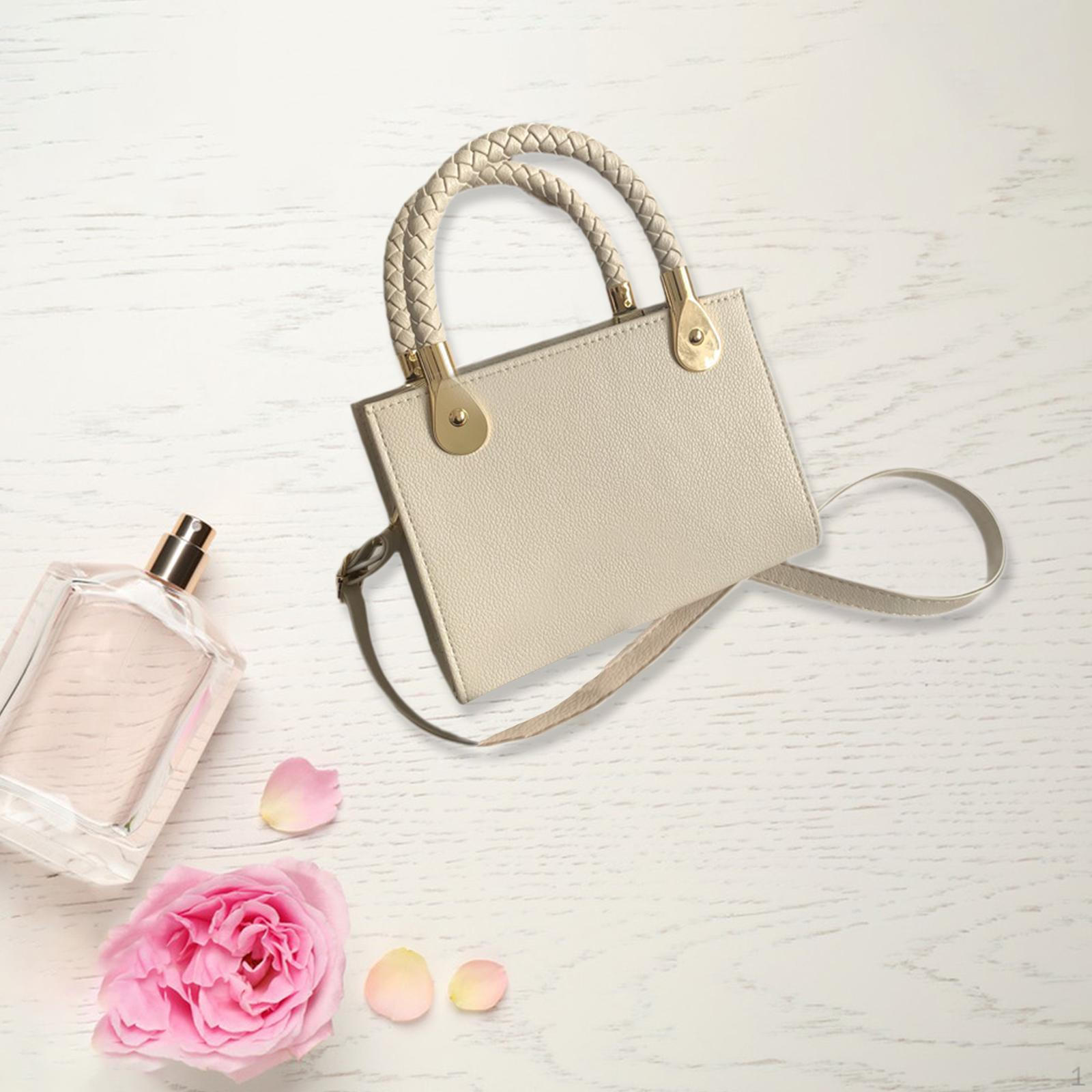 

Women Shoulder Bag Casual Simple Handbag for Shopping Commuting Summer Spring бежевий