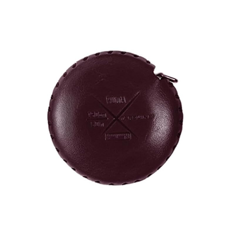 

WUTA tape measure Tape measure 1.5m Telescoping Made of genuine leather Automatic rewind tape measure sewing For leather craft measurement (dark red)