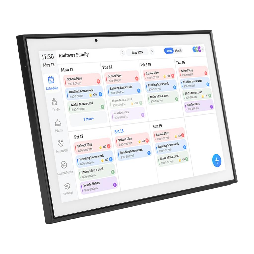 10,1 Zoll Digitaler Kalender   HD   Smarter Familienplaner mit Aufgabenplaner Essensplaner Sternepunkte Foto F e