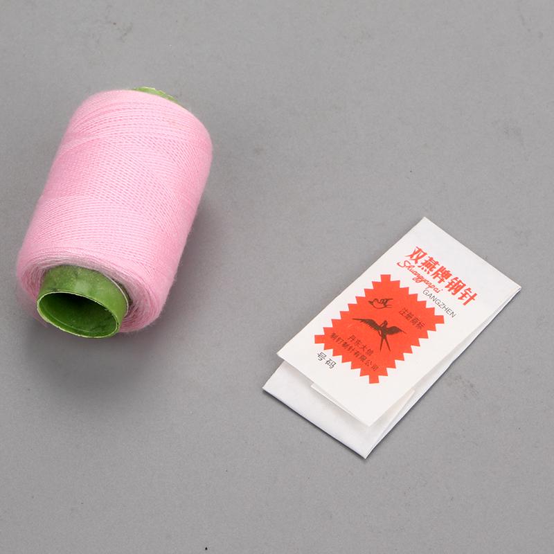 Polyester Sewing Thread Set: White, Black, Colored Threads & Needles for Hand & Embroidery Sewing