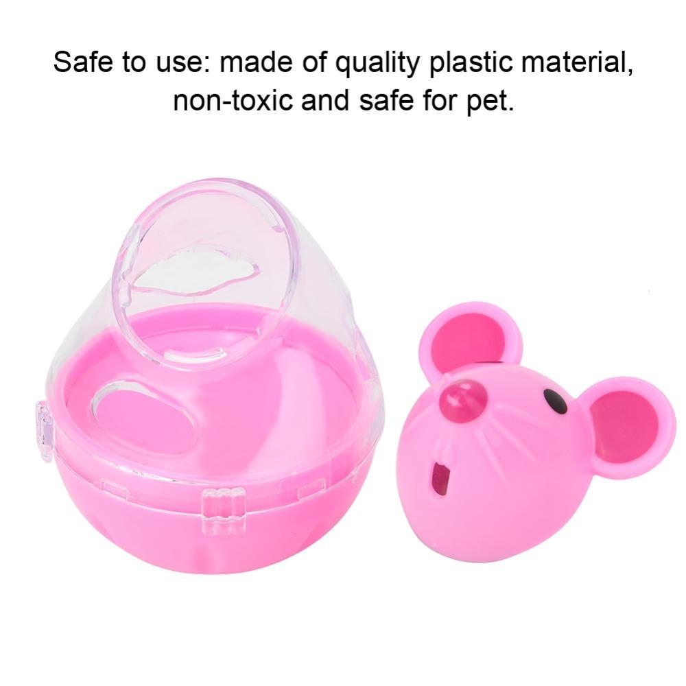 Mouse Head Shaped Cat Toy Polyester & Polymeric Material Cat Treat Dispenser Indoor Play