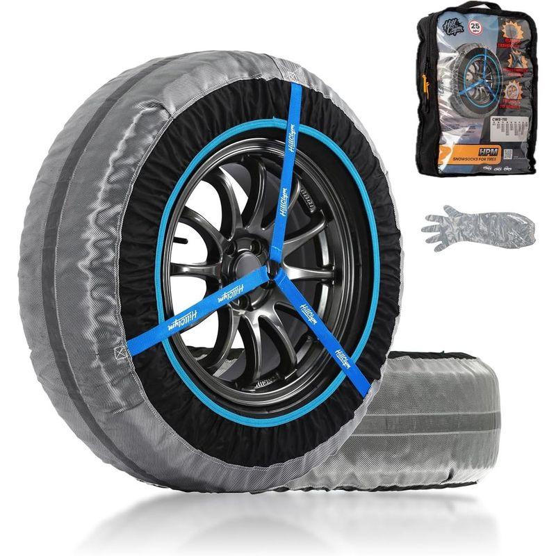 Snow Socks for Tires, Elastic Tire Socks for Passenger Cars, Pickups, SUVs and Light Trucks, Alternative for Tire Snow Chain, Sn