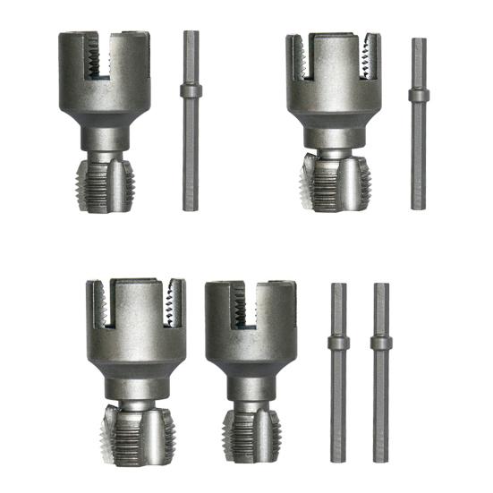 Sada závitníků na trubky, elektrická vrtačka, kompatibilní s PVC trubkou, sada nástrojů pro závitování 1/2'' 3/4'' vnitřní a vnější závitování