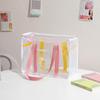 Summer Fashion Tote Bag Large Clear PVC Cartoon Handbag Jelly Transparent Beach Purse for Women Cute Shower Shoulder Bag for Bath