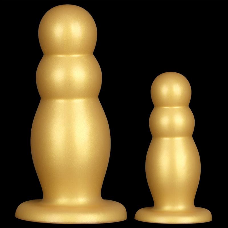 9cm Golden Silicone J Dildo Giant Dildo Anal Plug Fisting Supplies Extra Large Super Thick Adult Supplies