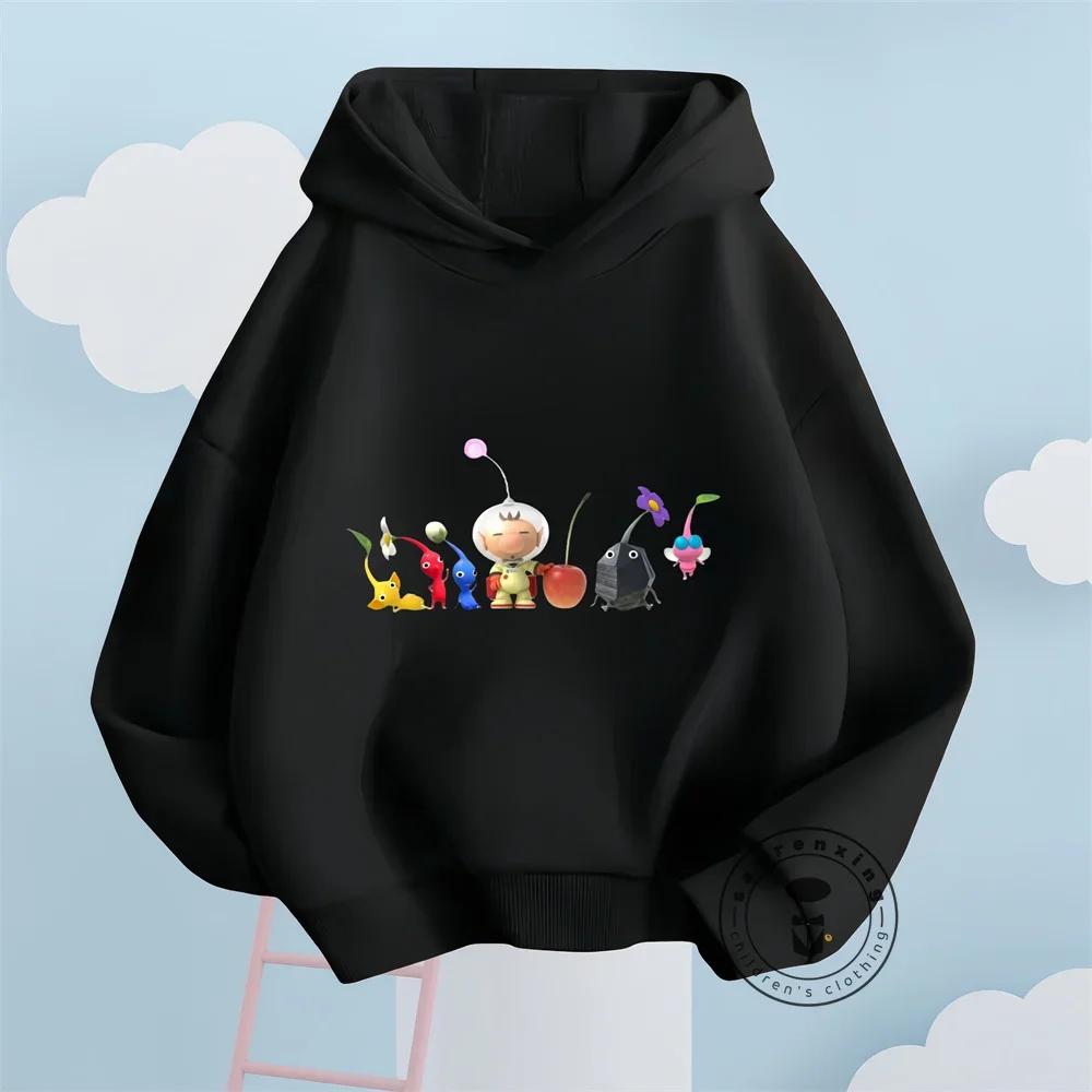 Pikmin 4 Children s Hoodie Sweater Animated Cartoon Game Girl Boy Children s Casual Clothing Kawaii 110