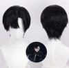 Anime Buitenaards Podium Ivan Cosplay Zwart Verdriet Cosplay Zwarte Pruik Kort Zwart Synthetisch Cos Pruiken Hittebestendig Haar Pruiken Halloween