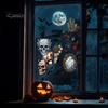 And Skull Cling Halloween Electrostatic Glass Stickers, Demon Blood Handprints Bats Scary Window Pattern Clings, Spooky Stickers for Doors Mirrors
