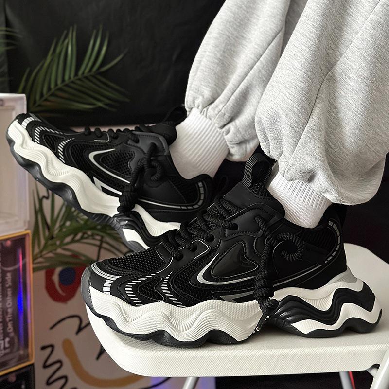 Men's Fashion Brand 2025 Spring Stylish Breathable Height-Increasing Casual Sports Sneakers