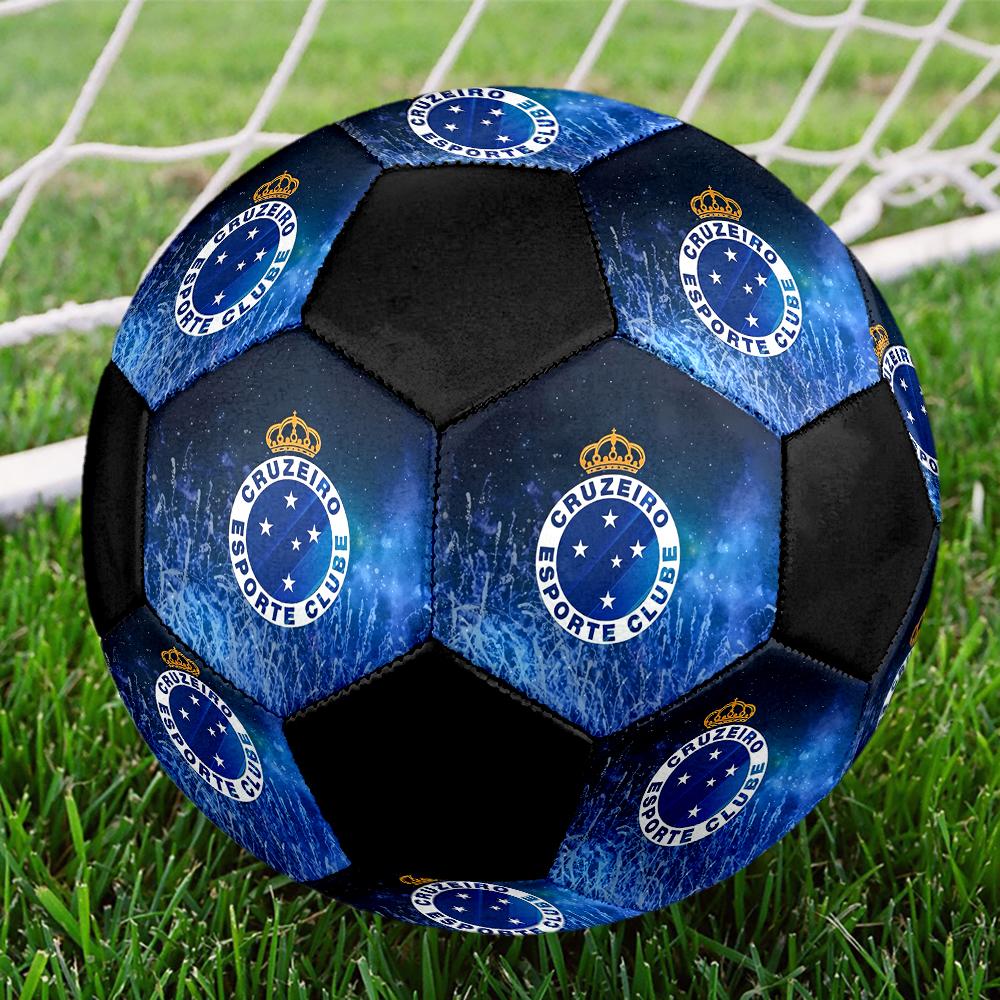 Cruzeiro Esporte Clube Soccer Ball, Colorful, Suitable for All Ages, Machine-stitched, PVC Material, Competition Grade, Durable and High Bounce