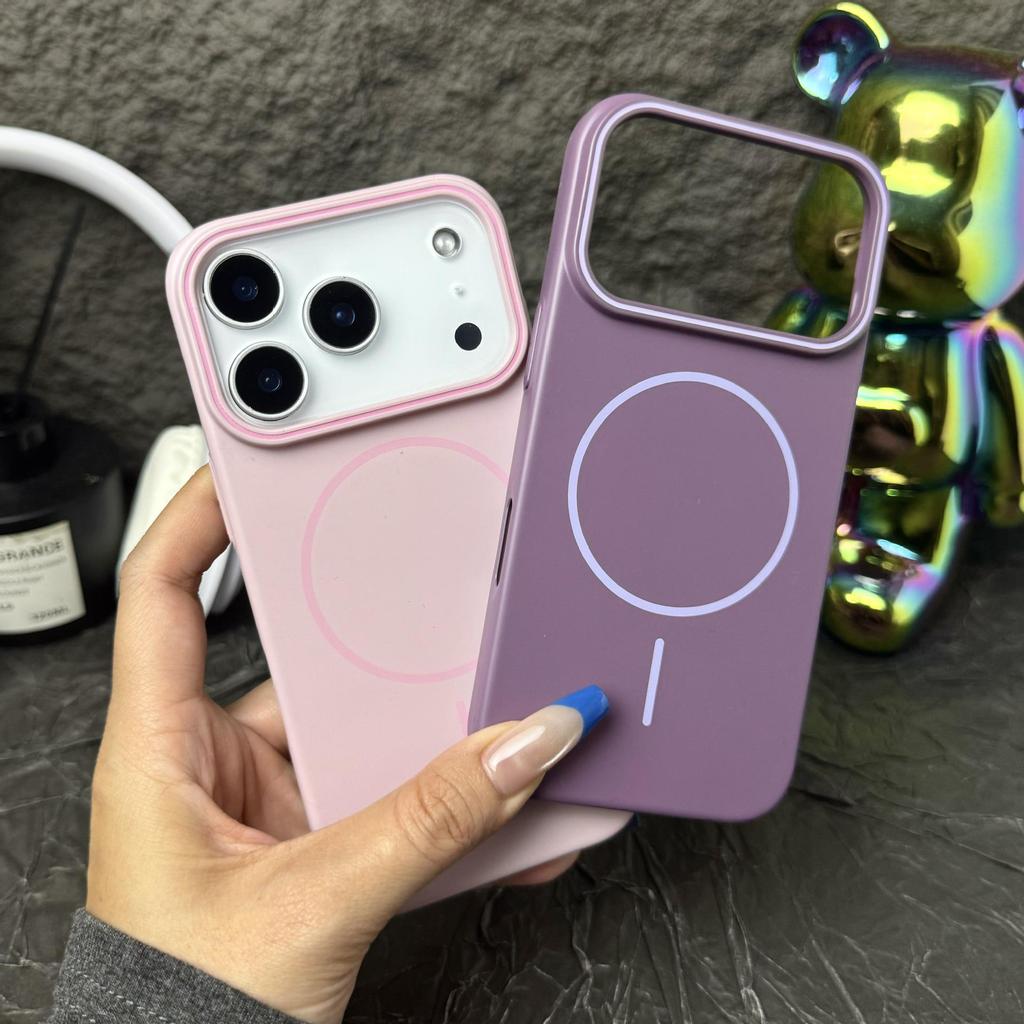 Magnetische Weiche Hülle für Apple 17 Pro Max/16 Pro - Einfarbige Hülle mit großem Fenster & Erhöhtem Schutz