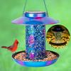 Ottsuls Solar Bird Feeder for Outdoors Hanging, Metal Wild Cardinals Garden Lantern with S Hook, Weatherproof and Water Resistant Birdfeeders as Gift