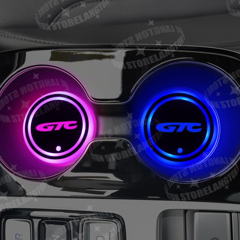 Q13-GTC Logo Car USB Color Water Coaster Car Interior Ambience Lighting Mat For Vauxhall Opel OPC Line Rocks Corsa Astra Decorative