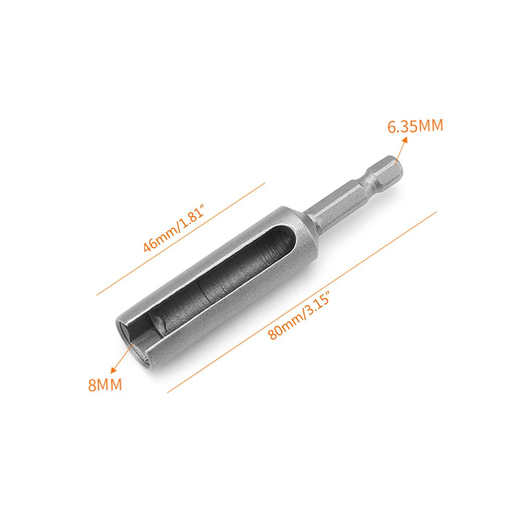 80mm Nut Driver 1/4inch Hex Shank Slotted Drill Bit Socket Wrench Slotted Extension Driver Adapter 8/10/12/14/17/19mm
