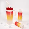 Durable Frosted Gradient Plastic Sports Water Cup Set