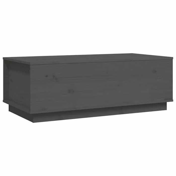 813422 vidaXL Coffee Table Grey 100x50x35 Cm Solid Pine Wood