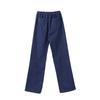 Patchwork Gestreifte Jacke Weitbeinige Hose Set Damen Stehkragen Reißverschluss Locker Jeansjacke Kordelzug Hose Zweiteiliges Set Schlichtes Lässiges Hosen-Set