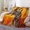 Grassland Giraffe Print Flannel Blanket, High Quality Comfortable for All Seasons, Home Decor, Warmth and Comfort, Perfect for Christmas Gifts