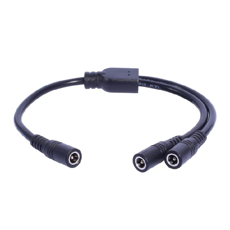 Durability DC5521 Y Splitter Extension Cable DC5.5x2.1mm Power Cord Wire for Home Security Cameras Accessories
