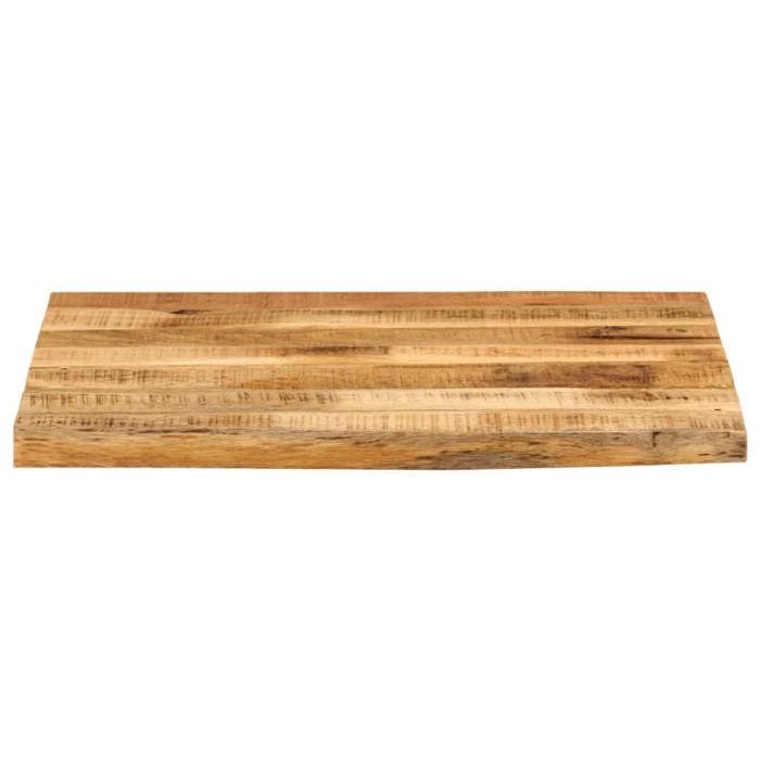 VidaXL Dessus de table 40x40x2,5 cm bord vivant bois massif manguier, dessus de table en bois, dessus de table d'appoint, 370342