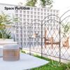 Steel Decorative Outdoor Picket Fence Panels Set of 4, Black