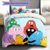 The Barbapapa Family  Pattern Bedding Quilt Set  Home Decoration  Gift (1 * duvet cover + 2 * pillowcase  without core)