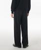 Musinsa Standard Brushed Two-Tuck Wide Hidden Elastic Waist Slacks [Black]
