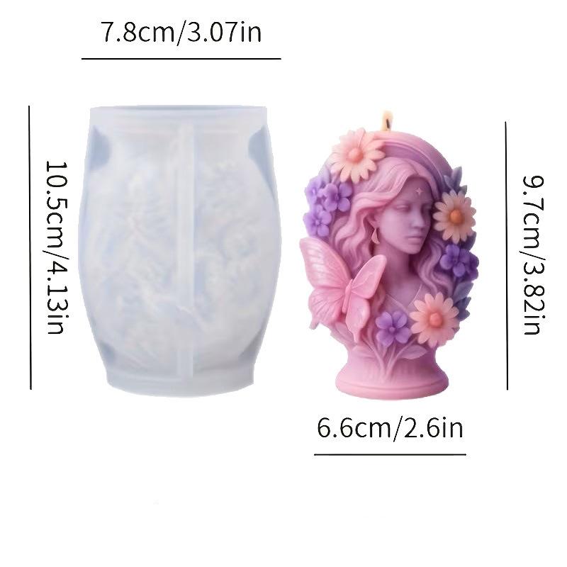Butterfly Fairy Scented Candle Silicone Mold DIY Beauty and Flower Butterfly Mold Ornament