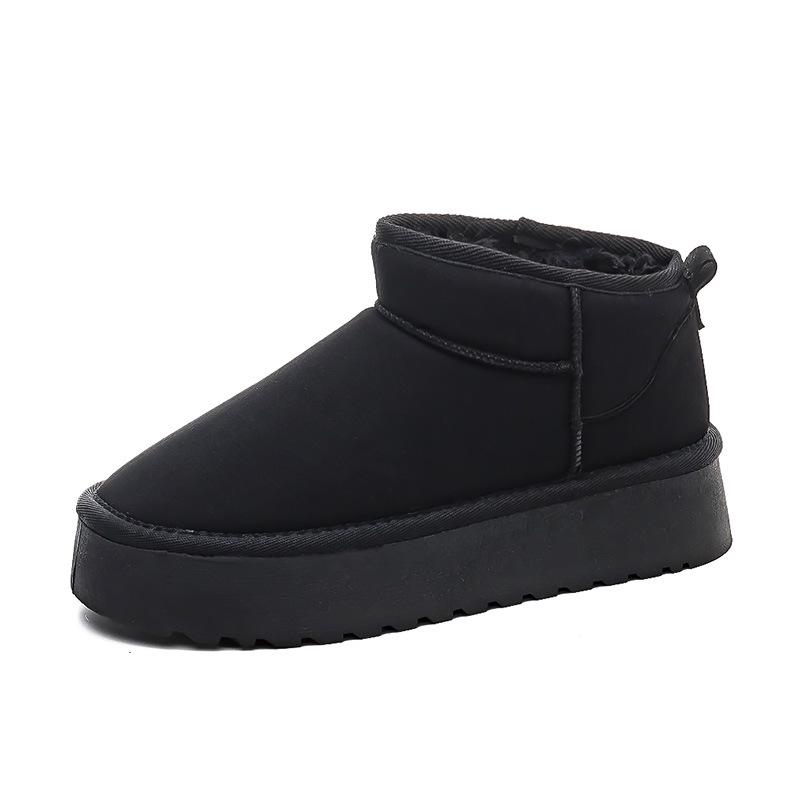 Women's Winter Warm Cotton Platform Snow Boots, Plus Velvet Ankle Boots, Non-Slip Versatile Style