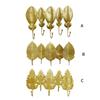 Elegant Gold Leaf Iron Wall Hook For Entryway Bedroom Storage Key Coat Hanger Practical Home Organization Tool