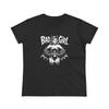 Bad Bat Girl Women's T-shirt  Pinup Tee Retro Batgirl Top Black Girl Power