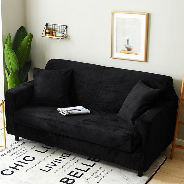 Plush Fabirc Sofa Cover Thick Slipcover Couch Sofacovers Stretch Elastic Cheap Sofa Covers Towel Wrap Covering