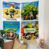 Shrek Tapestry Wall Hanging, Shrek the Third Forever After Poster Art, Family Wall Decor for Bedroom Living Room Dorm