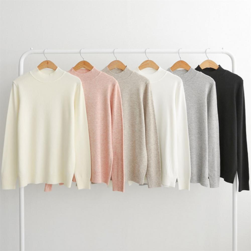New ArrivalS Open Run Women S Slim FiT Mock Neck KniT Long Sleeve T ShirT