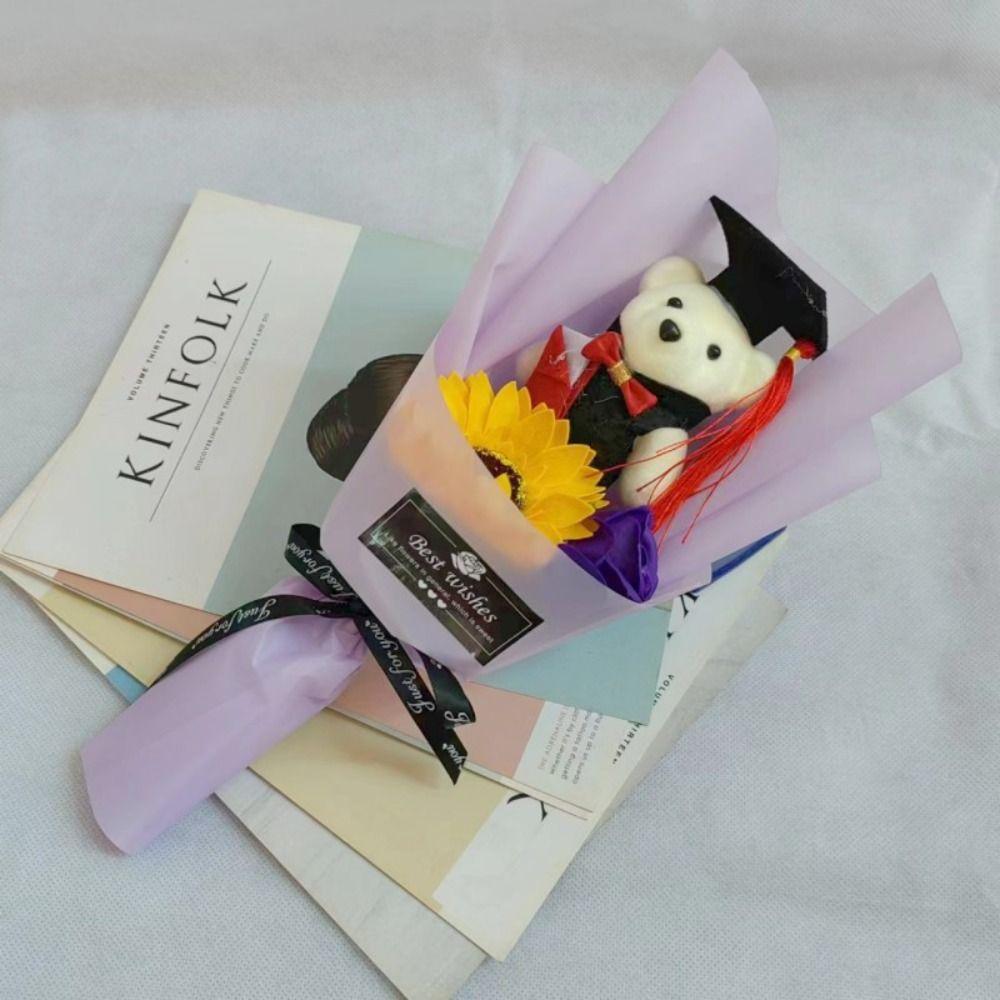 Plush Toy Graduation Bear Bouquet Stunning Cartoon Lovely Bear  Teacher's Day