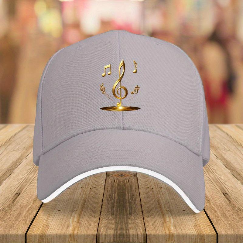 Music Note Treble Clef Baseball Cap Polyester Breathable Outdoor Sport Cap Adults Gifts