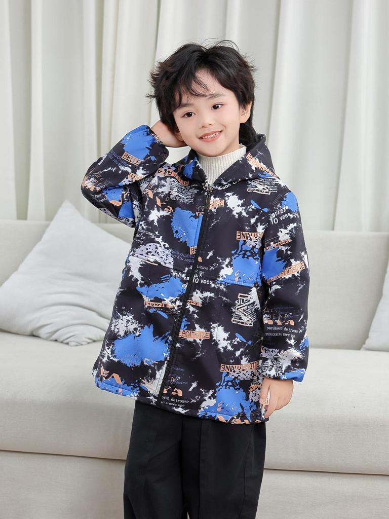 Unisex Cartoon Baby Smock: Autumn/Winter Down Jacket Outerwear, Meal-Protecting Clothing.