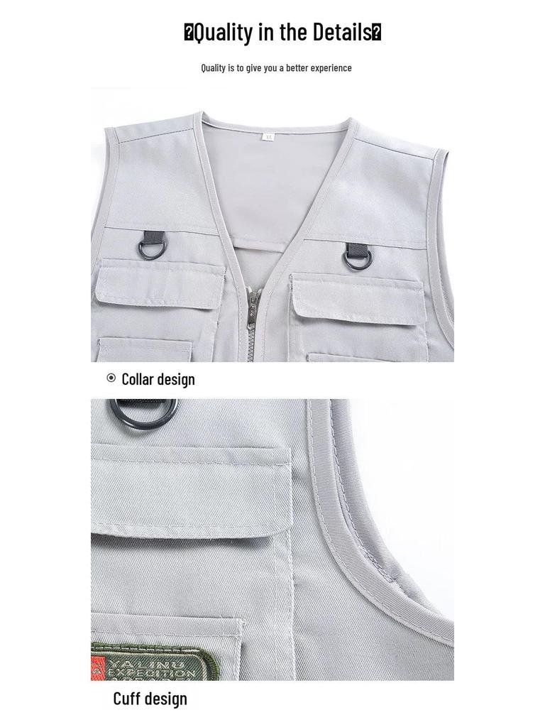 Gilet Léger été Gilet D'extérieur Léger Homme - Séchage Rapide Et Respirant - Sans Manches Avec Poches - Pour Chasse, Pêche, Randonnée, Camping - YOSUWOAI Gilet Homme Léger Extérieur