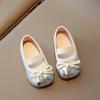 Mädchen Glitzer Schleife Dekor Elastischer Riemen Mary Jane Ballerinas