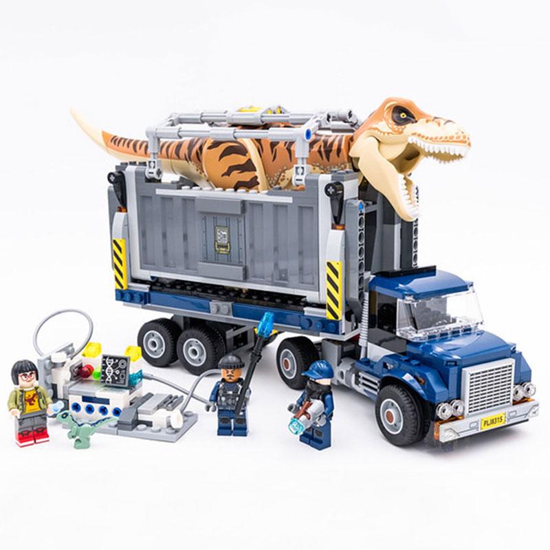 

Мир динозавров Тираннозавр Рекс Большой побег Образовательный MOC Строительный блок DIY Игрушки Раздайте три куклы Подарки на день рождения мальчика