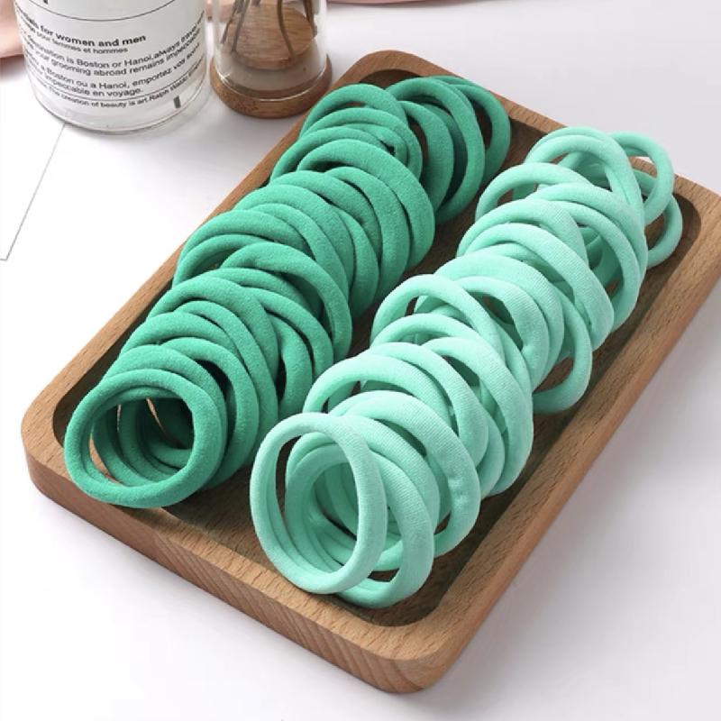 50/100PCS Nylon Elastic Hair Tie 5CM Rubber Band for Women Men Thin Hairbands Ponytail Holder Hair Accessories