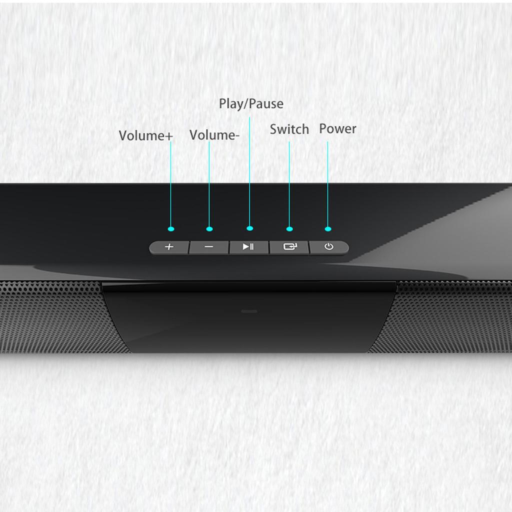 BS28B Long Bluetooth Speaker Bar for TV, Computer, and Laptop