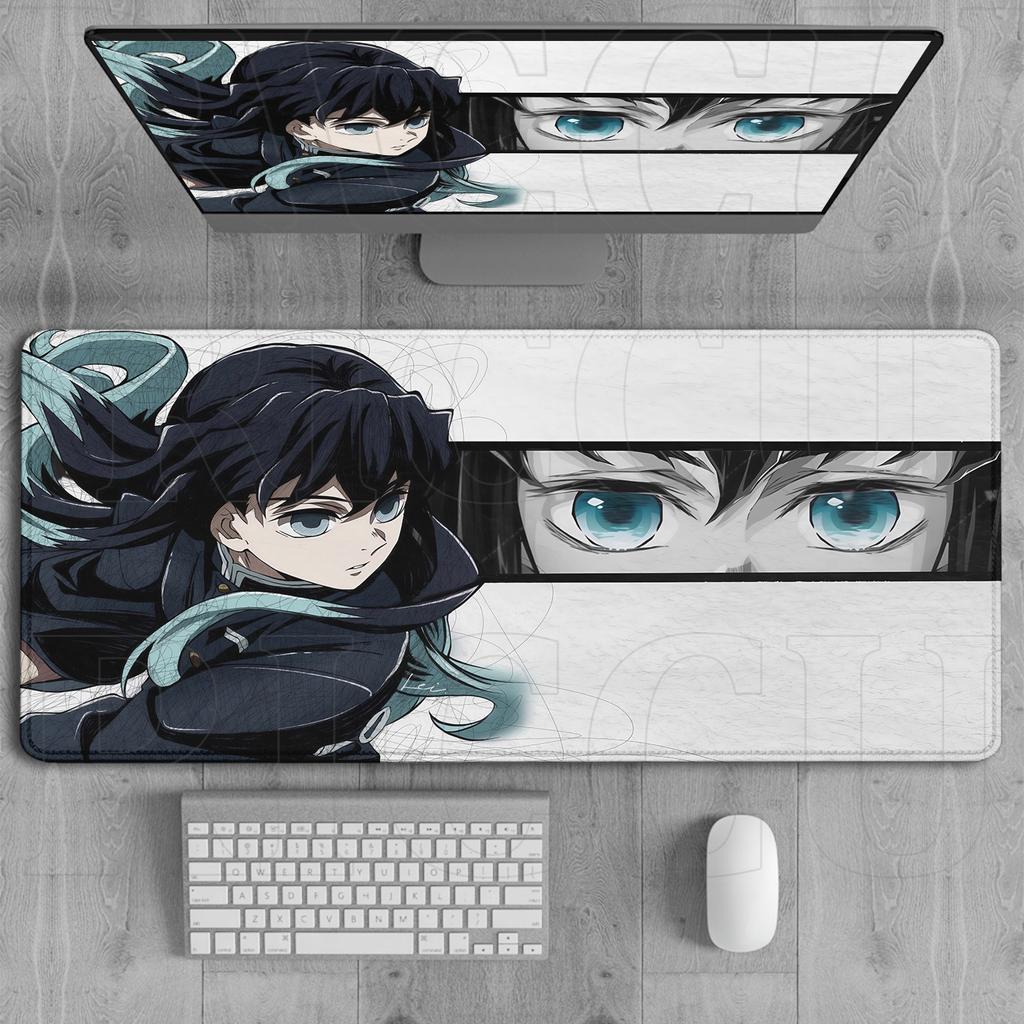 HD Print XXL Gaming Keyboard Pads Demon Slayer Mouse Pad Rug Comic Desk Mat Cartoon Mousepad Pc Accessories Anime Protect Mats