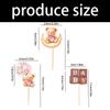 12Pcs Cupcake Top Decoration Cartoon Bear Theme Paper Cake Picks Ornament for Birthday Wedding Holiday Table Setting
