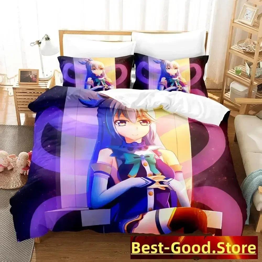 KonoSuba Bedding Set Duvet Cover Sheet Printed Bed Set Pillowcase Bed Full Queen King Size Comforter Bedroom