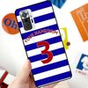 Personalised Football Number Strips Case For Xiaomi Redmi Note 12 Pro 11 8 9 10 Pro 9S 10S 11S 12S Redmi 12C 10C 9C 10A Cover