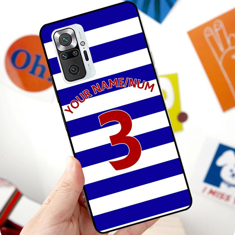 Personalised Football Number Strips Case For Xiaomi Redmi Note 12 Pro 11 8 9 10 Pro 9S 10S 11S 12S Redmi 12C 10C 9C 10A Cover