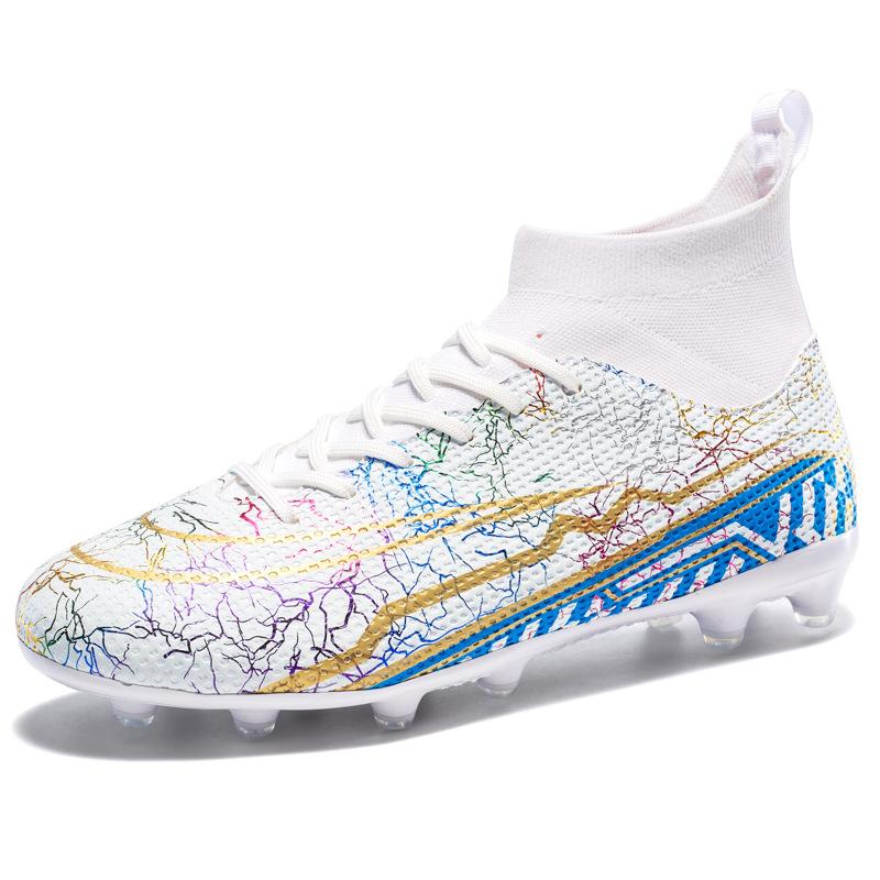 New football shoes men's made grass flat training shoes long nails broken nails youth sports socks mouth