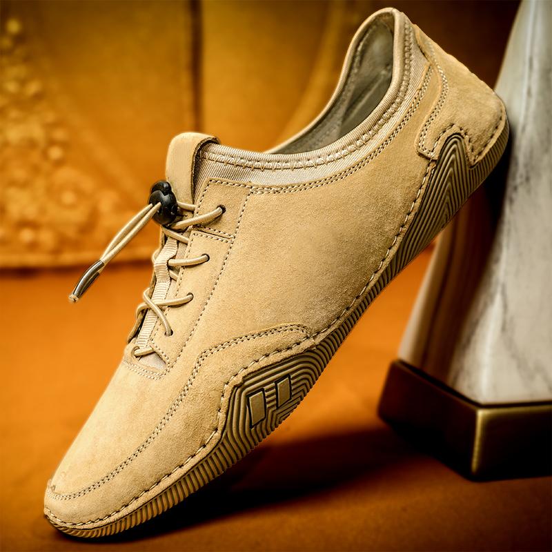Leather Men Casual Shoes Males Boat Shoes Fashion Sneakers Breathable Mens Loafers Shoes Luxury Elegantes Lace-Up Walking Dress