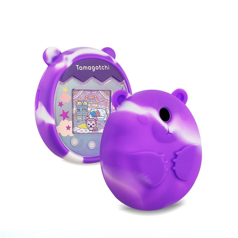 Silicone Cartoon Mouse Shape Full Protector Case for Tamagotchi Pix Virtual Pet with Lanyard